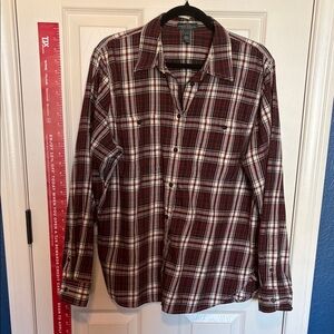 RALPH LAUREN LRL Lauren Jeans Co. Red and Black Plaid Button Down Shirt